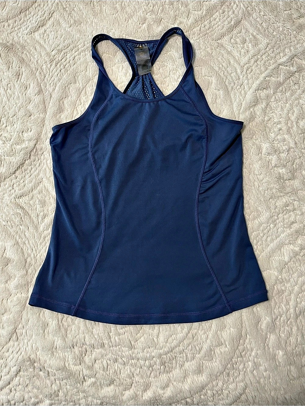 Shape Racerback Athletic Tank in Blue Size Medium